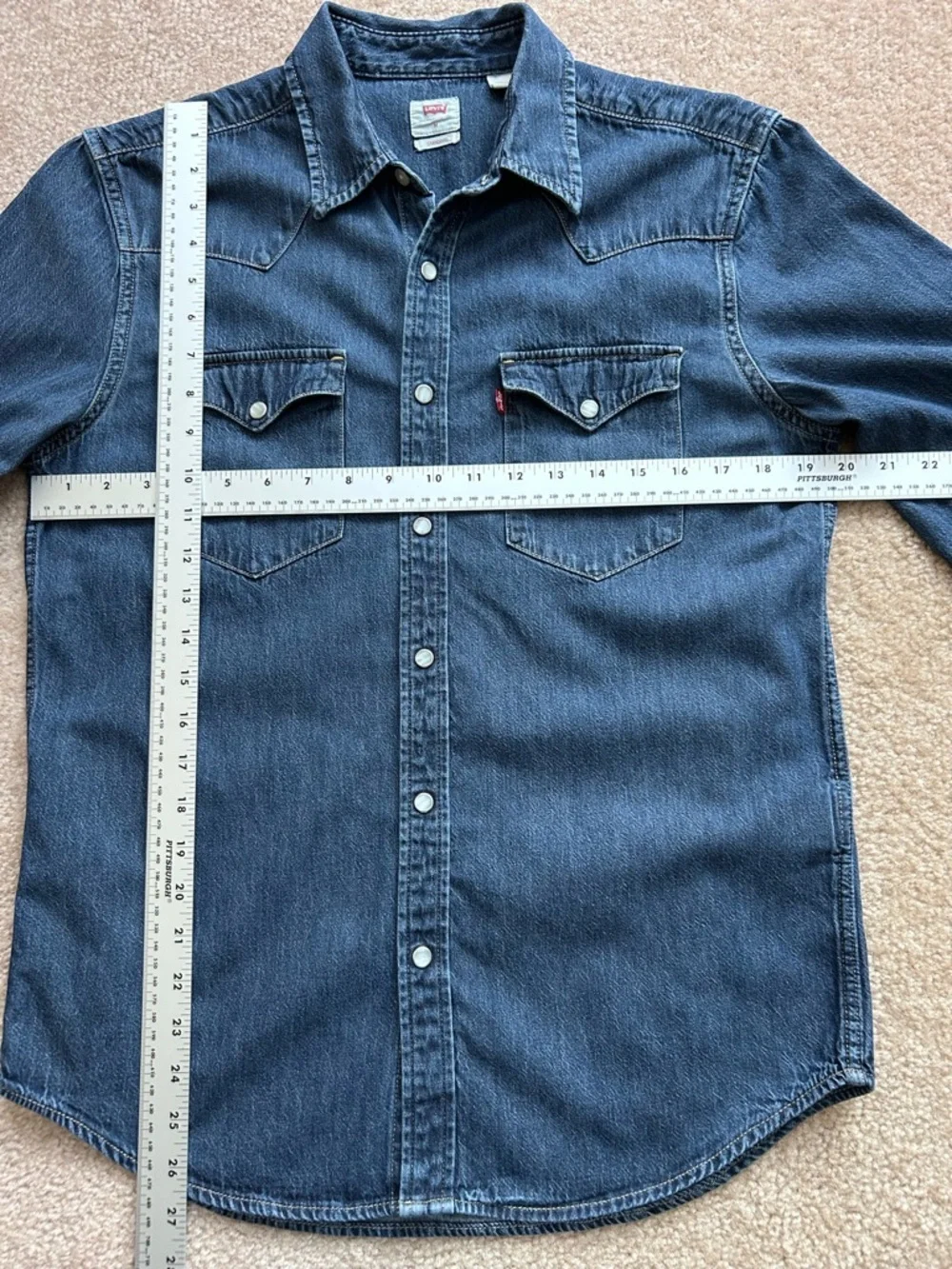 Levi's Denim Western Long Sleeve Snap Button Shirt